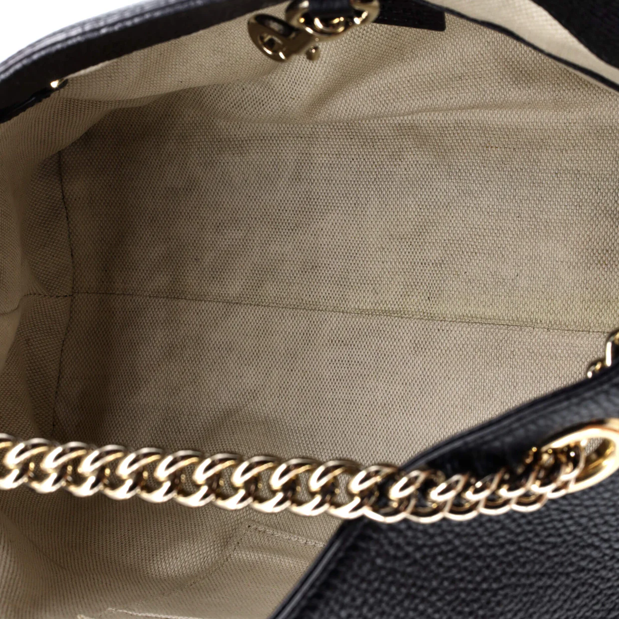 Soho Chain Strap Shoulder Bag Leather Medium - Deep Luxury