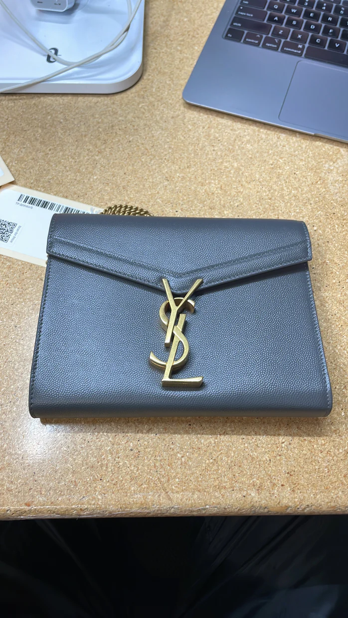 Cassandra Chain Wallet Leather Mini - Deep Luxury