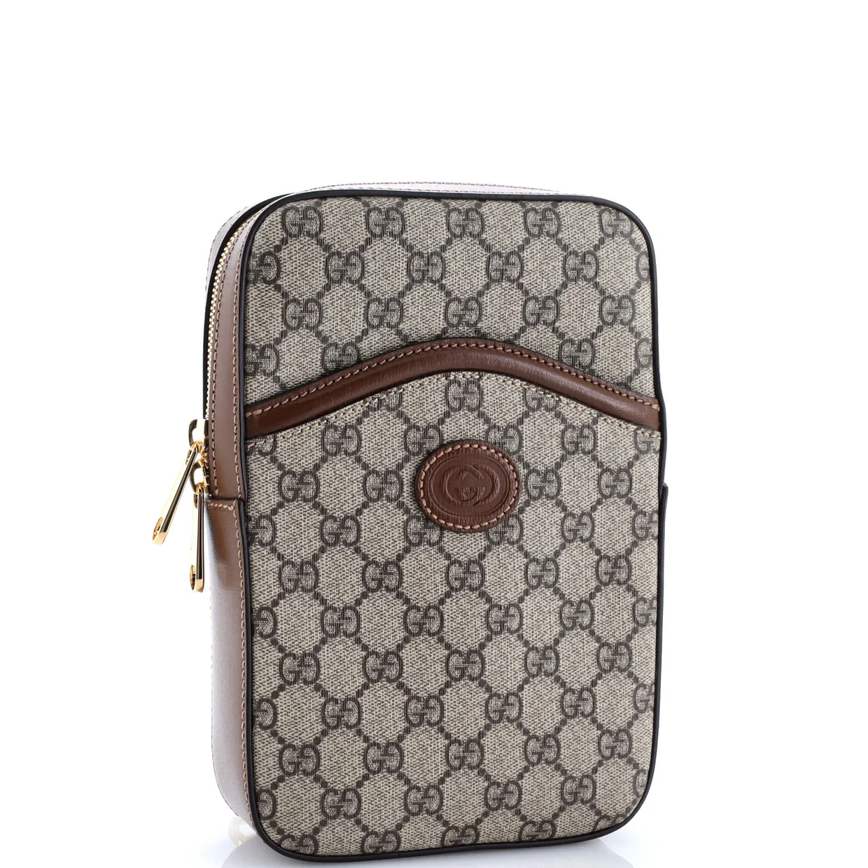 Interlocking G Patch Sling Bag GG Coated Canvas Small - Deep Luxury