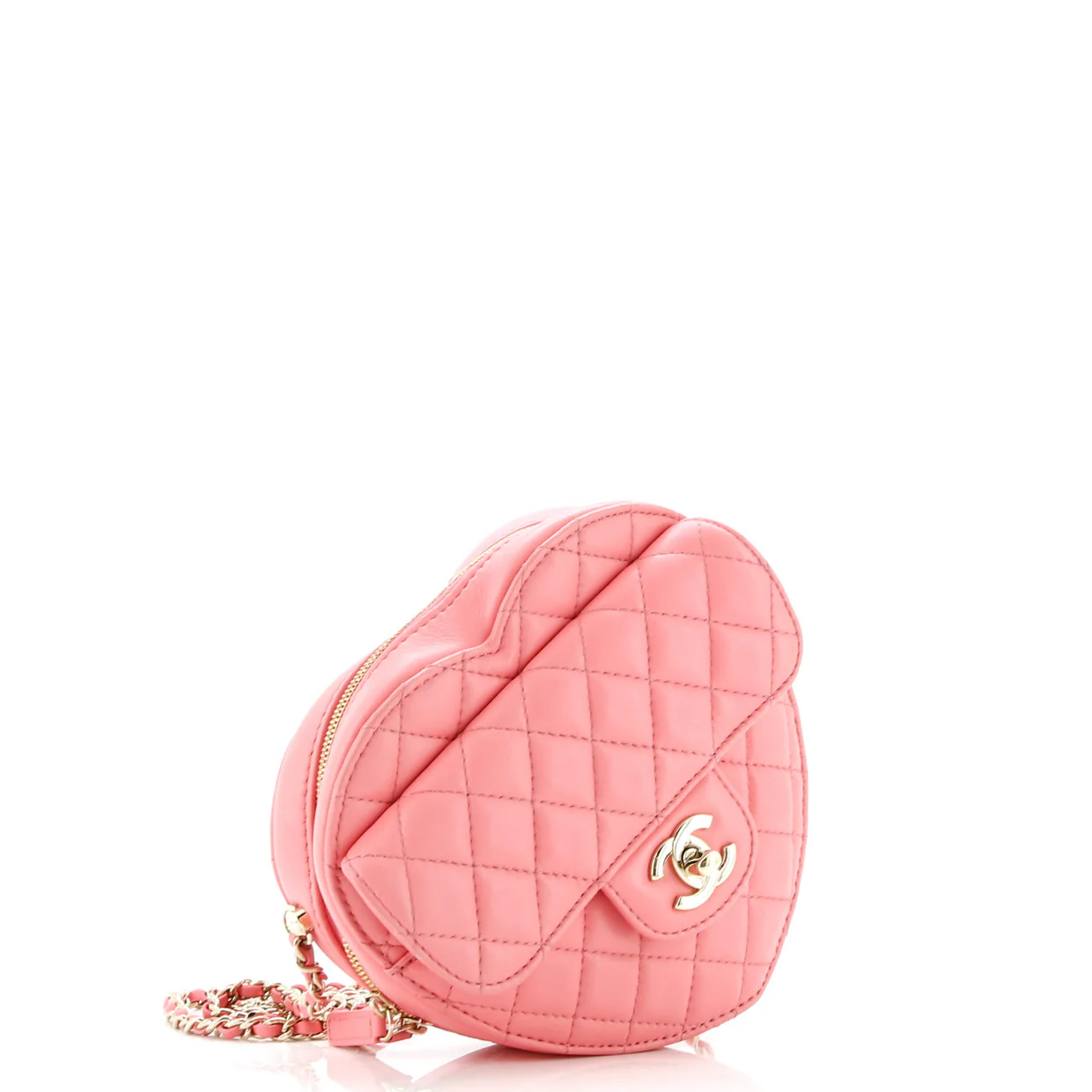 CC in Love Heart Bag Quilted Lambskin - Deep Luxury