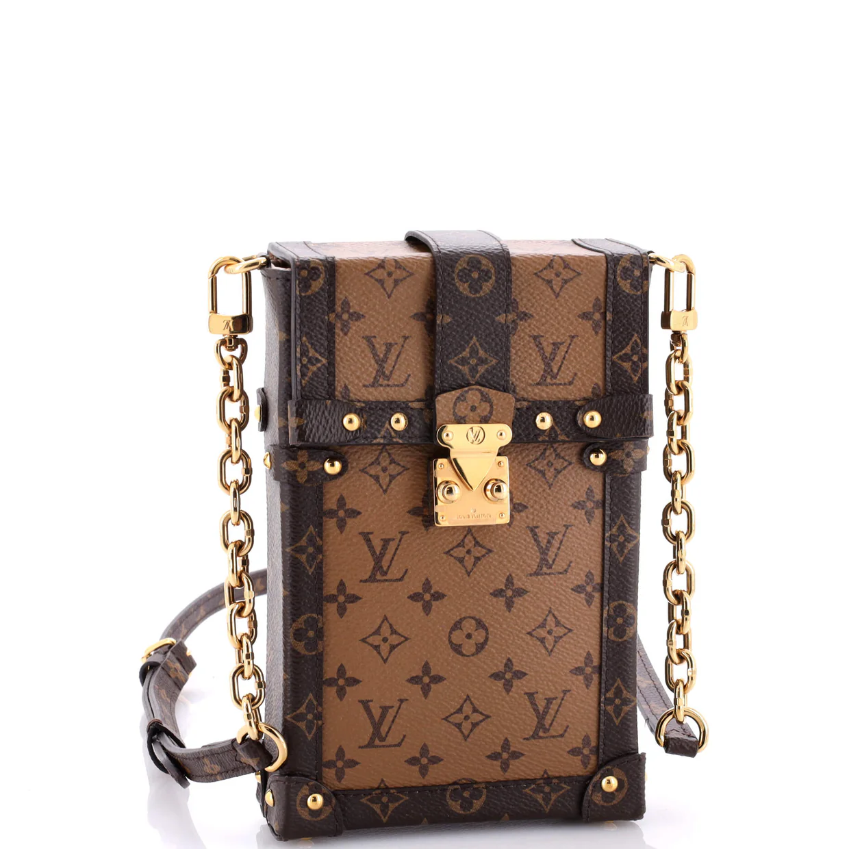 Vertical Trunk Pochette Reverse Monogram Canvas - Deep Luxury