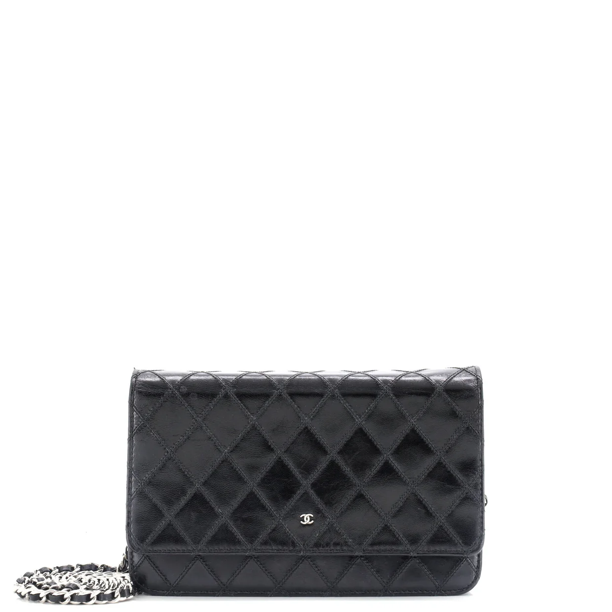 Diamond Stitch Wallet on Chain Quilted Lambskin - Deep Luxury