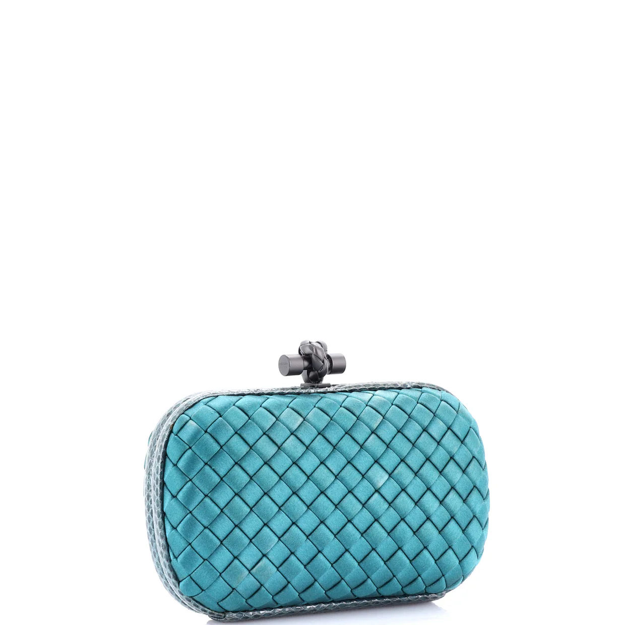 Box Knot Clutch Intrecciato Satin Small - Deep Luxury