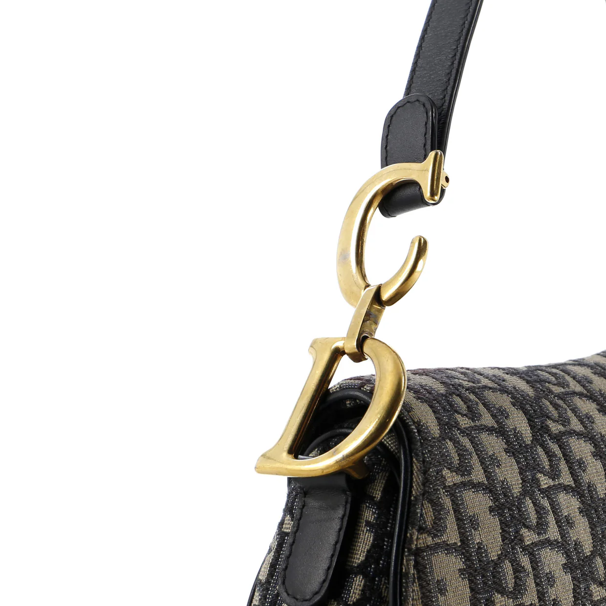 Saddle Handbag Oblique Canvas Medium - Deep Luxury