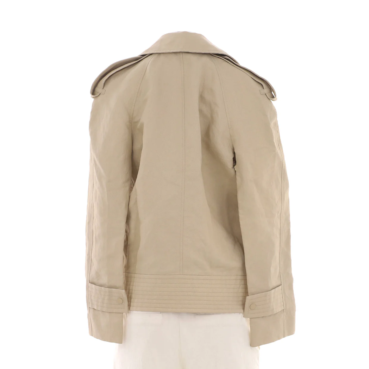 Women's Collared Short Trench Jacket Canvas - Deep Luxury