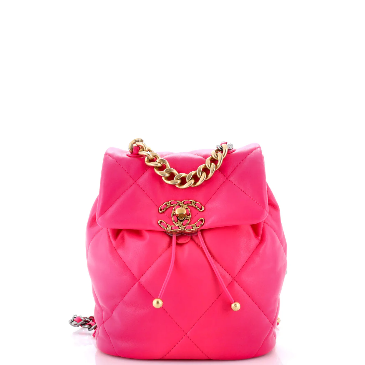 19 Flap Backpack Quilted Lambskin - Deep Luxury