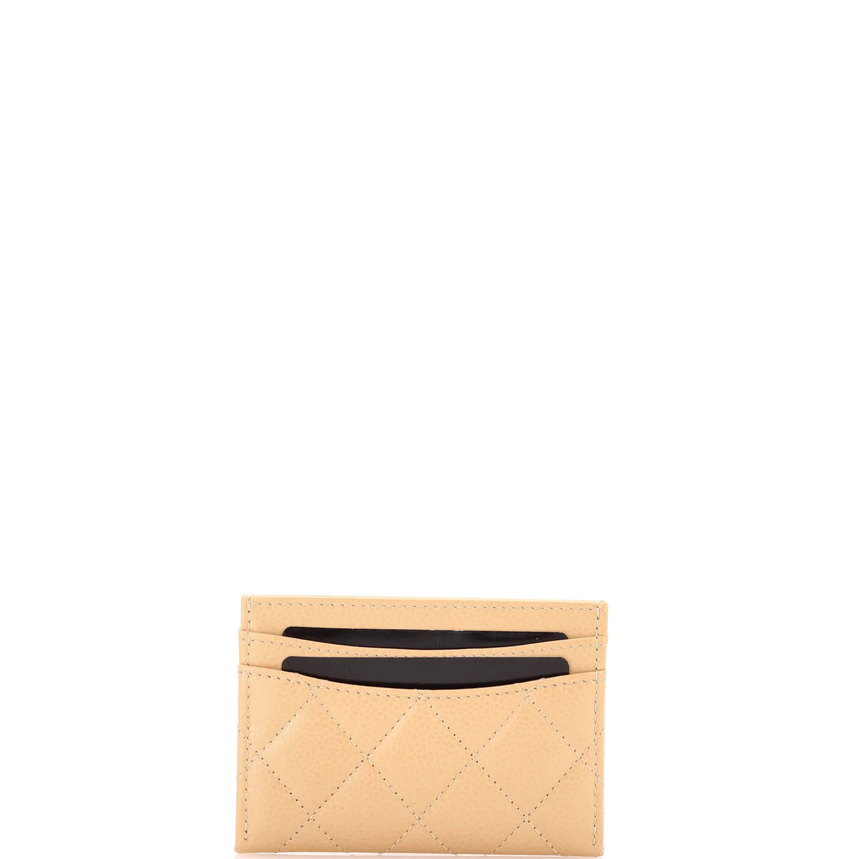 Classic Card Holder Quilted Caviar - Deep Luxury