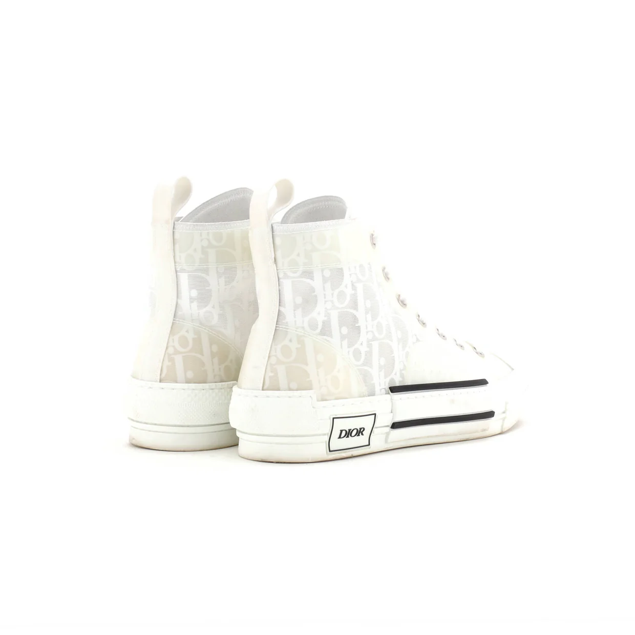 Men's B23 High-Top Sneakers Oblique Coated Canvas and PVC - Deep Luxury