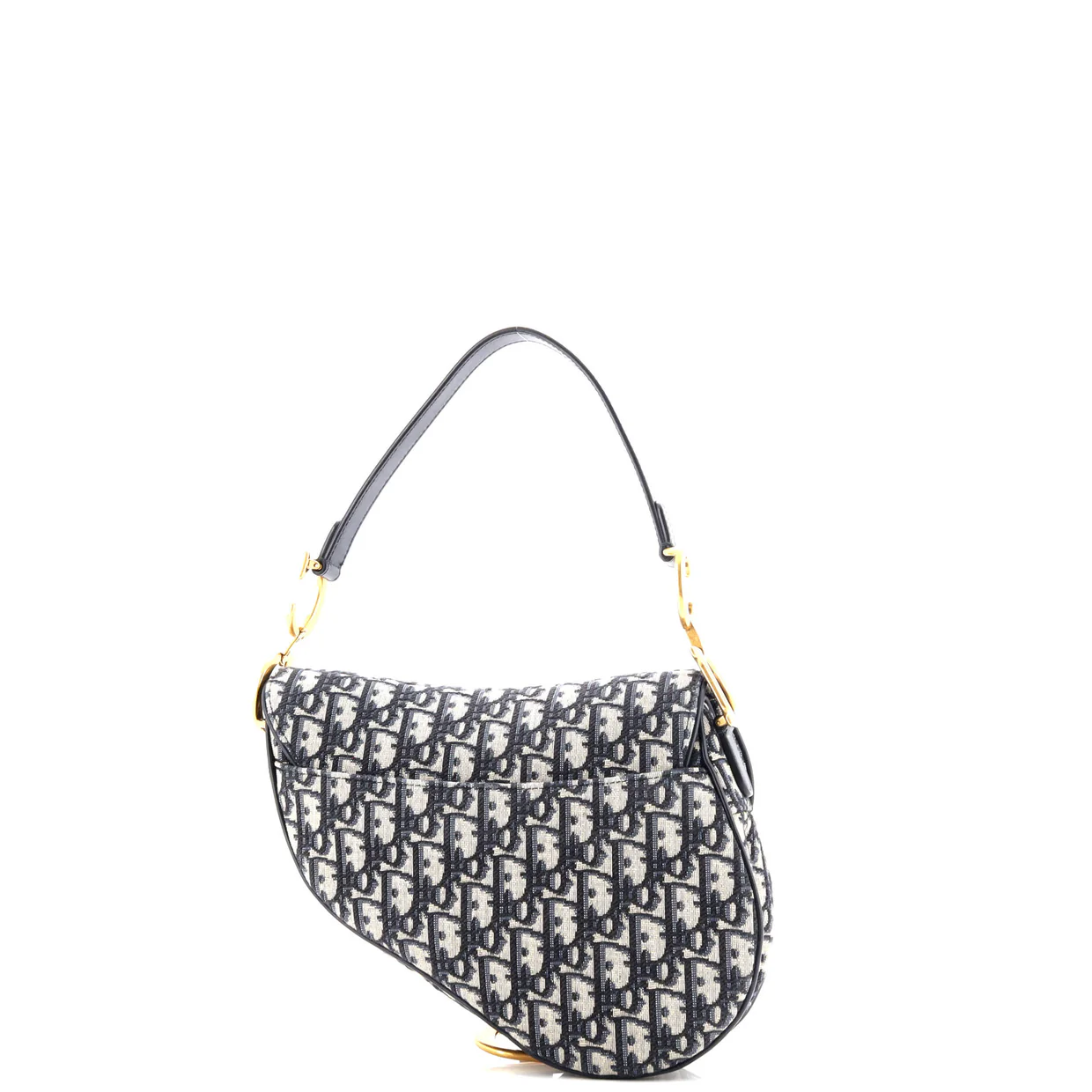 Saddle Handbag with Strap Oblique Canvas Medium - Deep Luxury