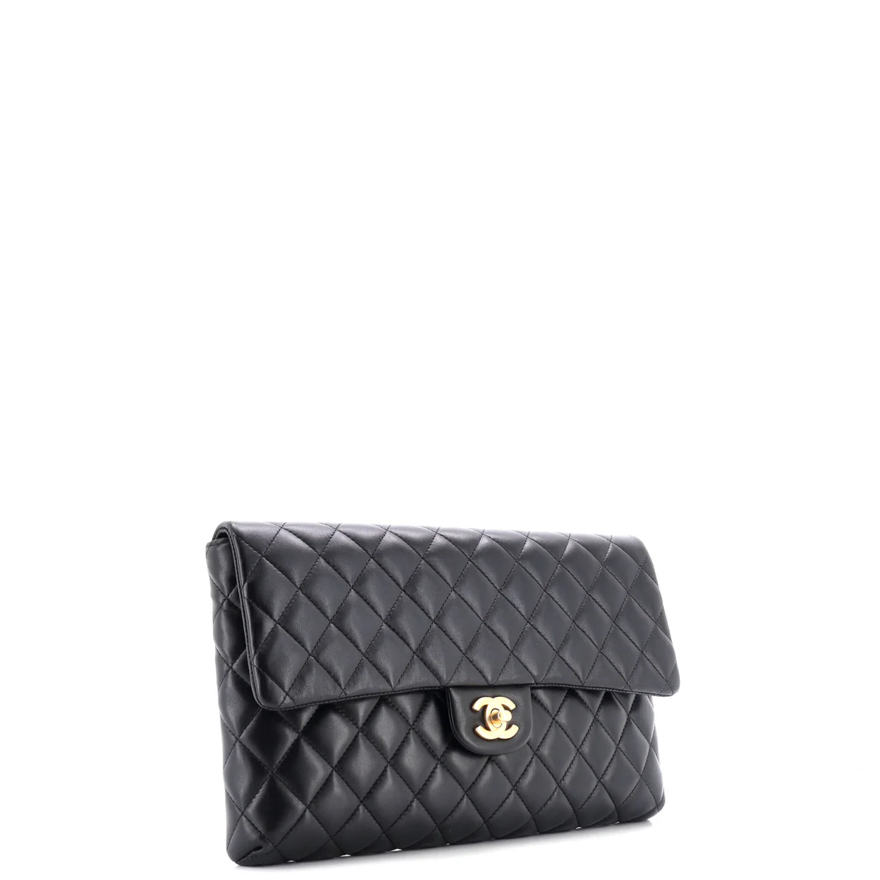 Classic Flap Clutch Quilted Lambskin - Deep Luxury