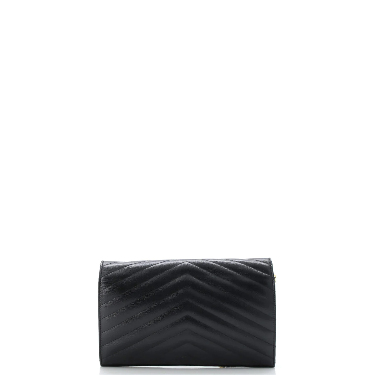 Classic Monogram Wallet on Chain Matelasse Chevron Leather Medium - Deep Luxury