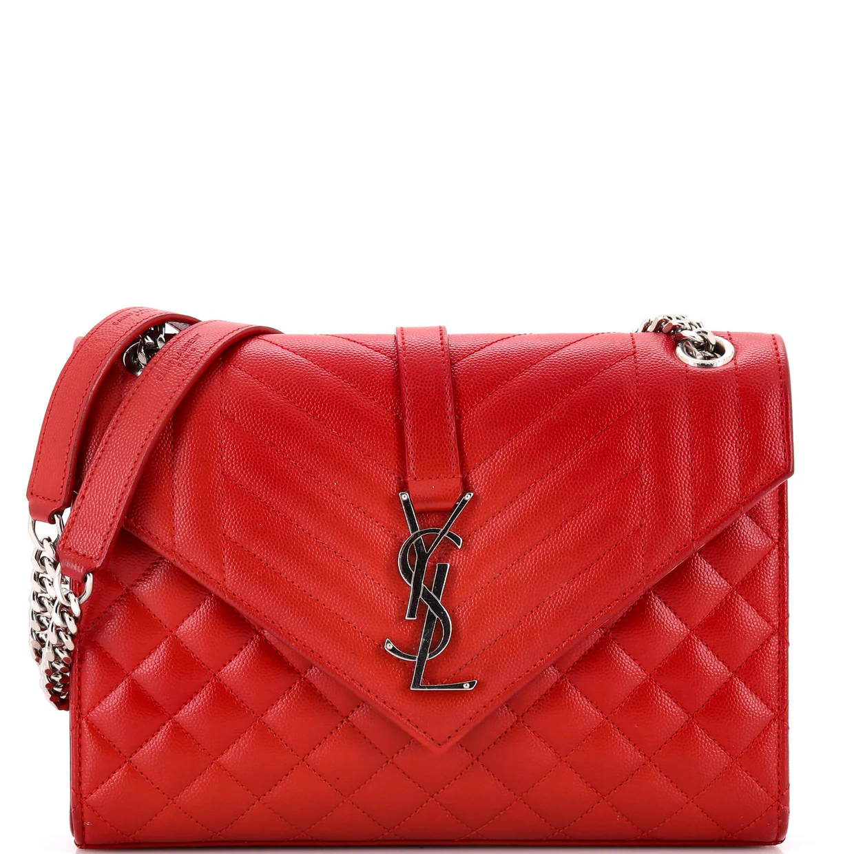 Classic Monogram Envelope Satchel Mixed Matelasse Leather Medium - Deep Luxury