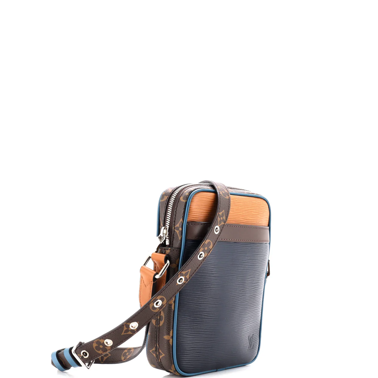 Danube Handbag Epi Leather with Monogram Canvas Slim - Deep Luxury