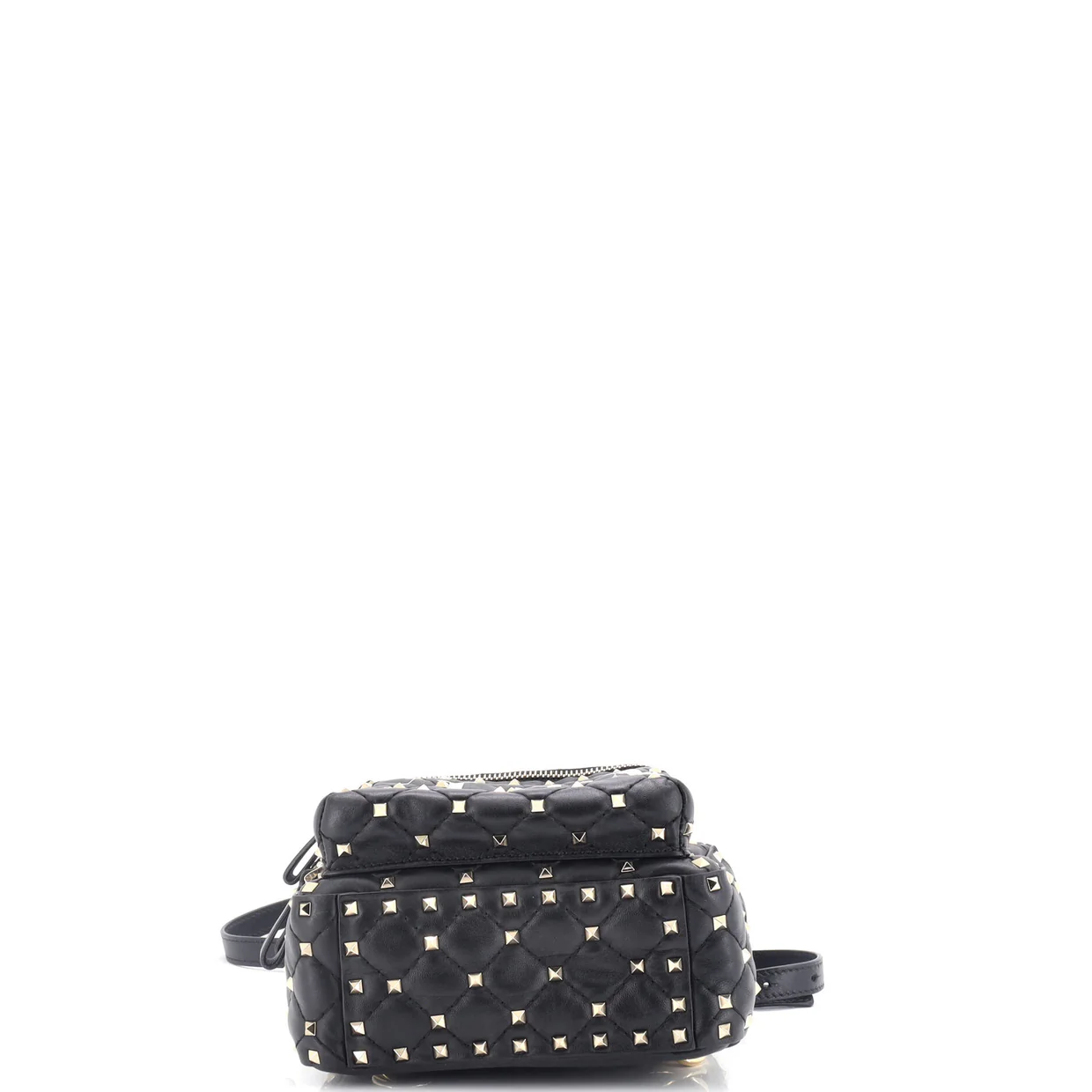 VLTN Rockstud Spike Backpack Quilted Printed Leather Mini - Deep Luxury
