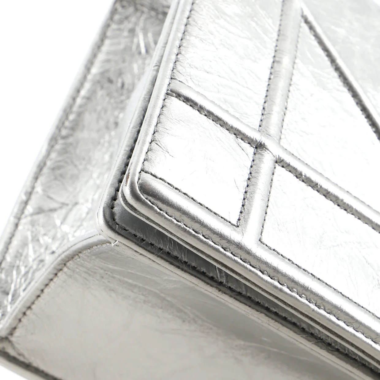 Diorama Clasp Flap Bag Crinkled Lambskin Small - Deep Luxury