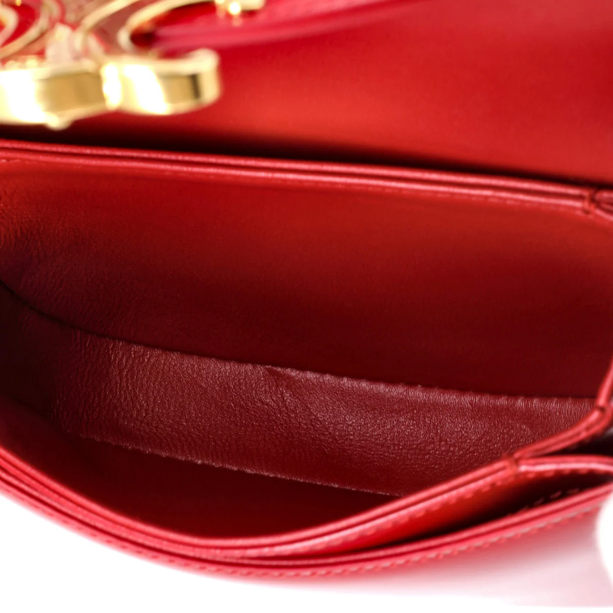 Triomphe Besace Clea Top Handle Flap Bag Leather Mini - Deep Luxury