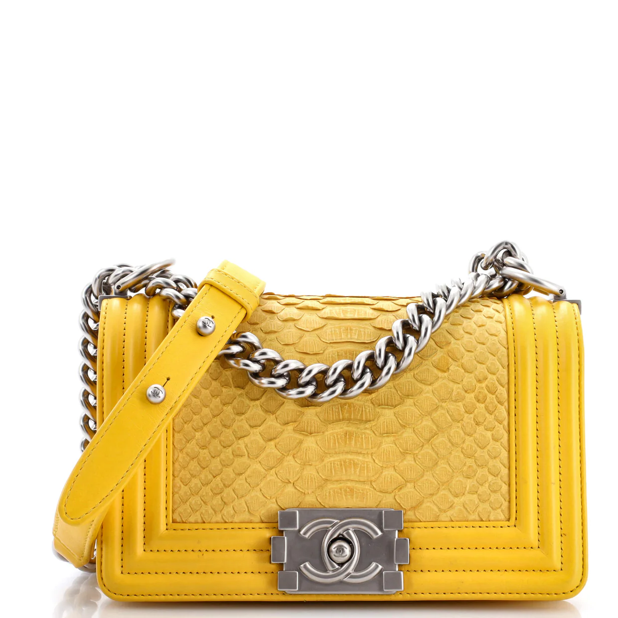 Boy Flap Bag Python Old Medium - Deep Luxury