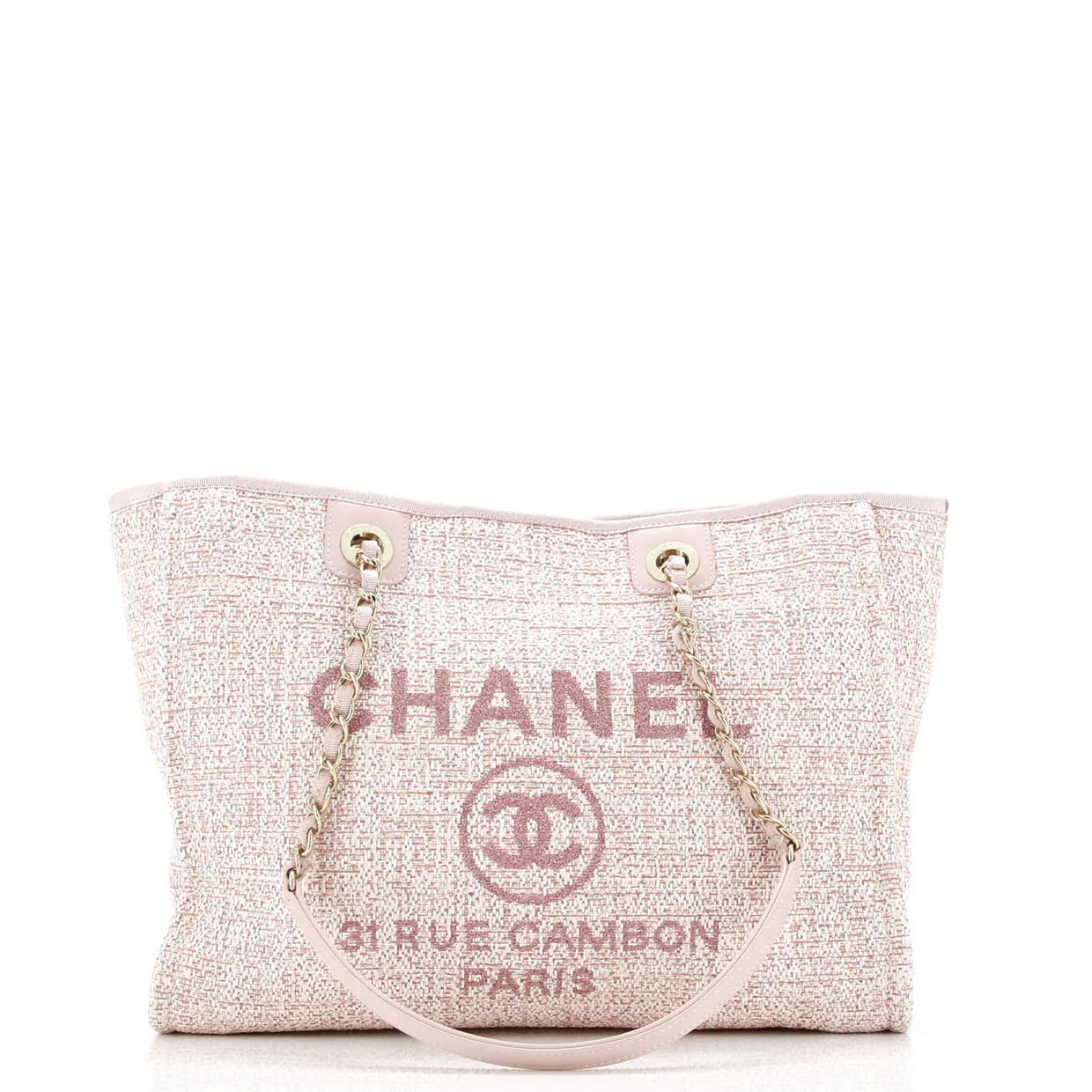 Deauville Tote Raffia with Glitter Detail Small - Deep Luxury