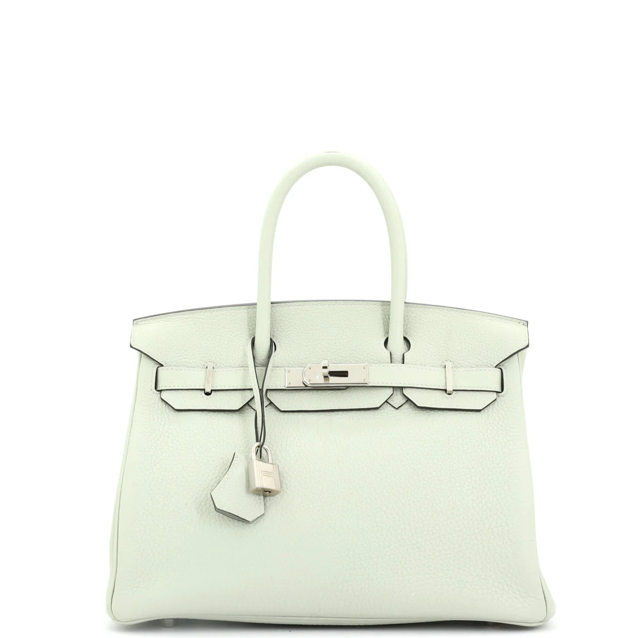 Birkin Handbag Vert Fizz Togo with Palladium Hardware 30 - Deep Luxury
