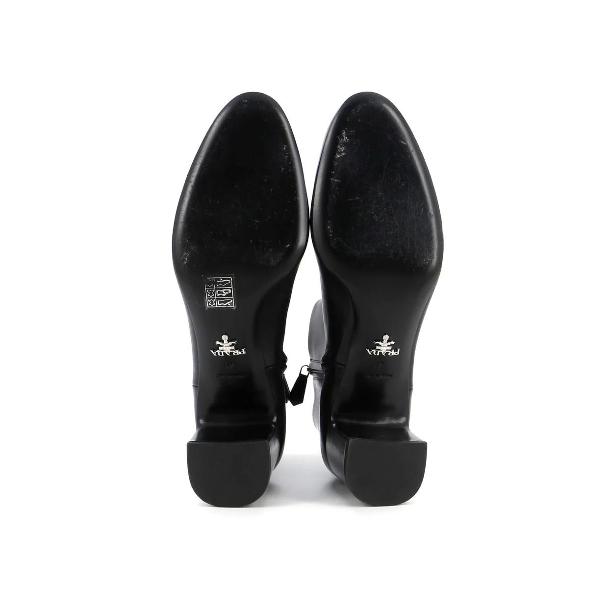 Women's Triangle Logo Ankle Boots Leather - Deep Luxury