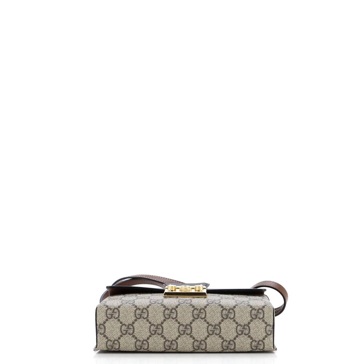 Padlock Top Handle Bag GG Coated Canvas and Leather Mini - Deep Luxury