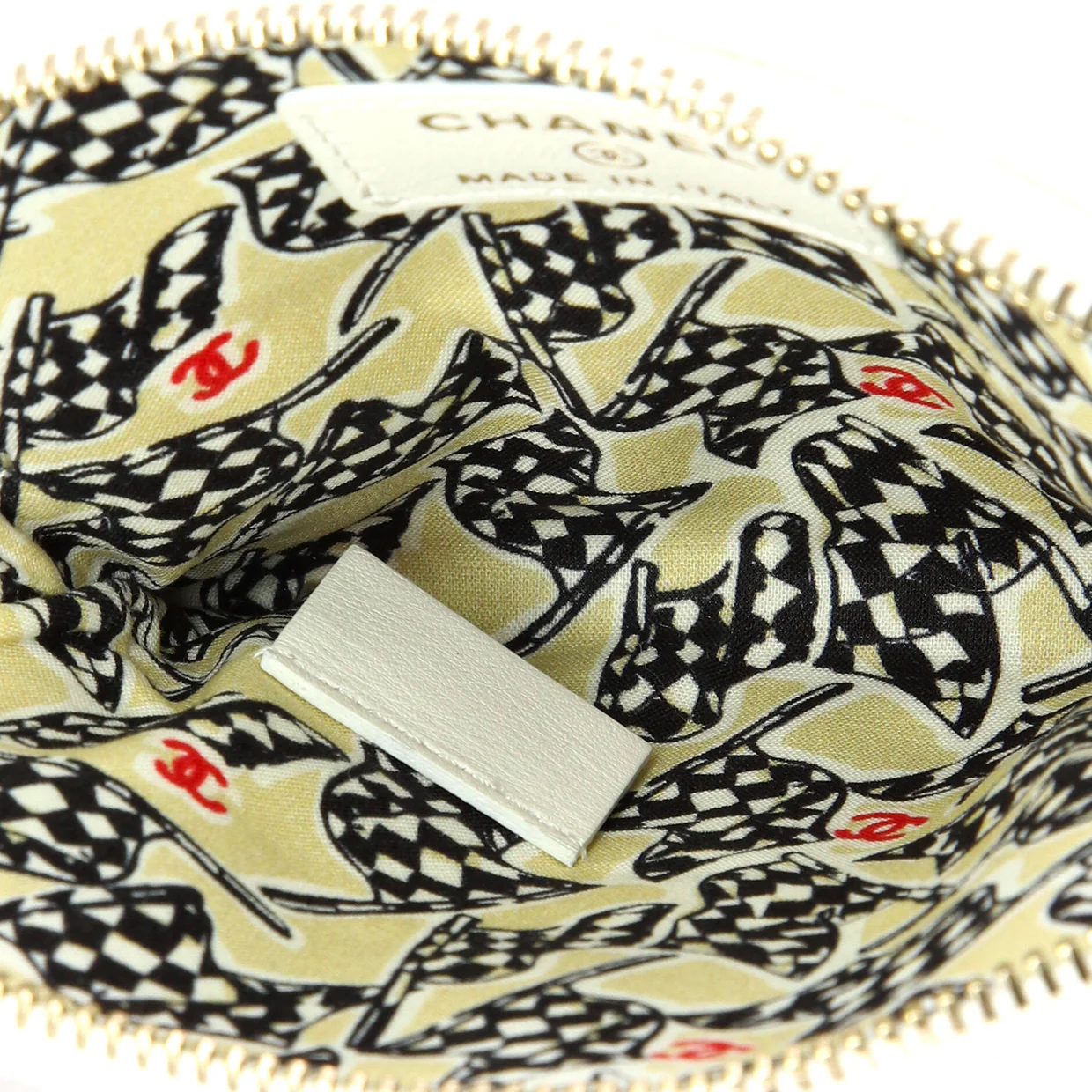 Textured CC Square Zip Around Card Holder Wallet Quilted Caviar - Deep Luxury