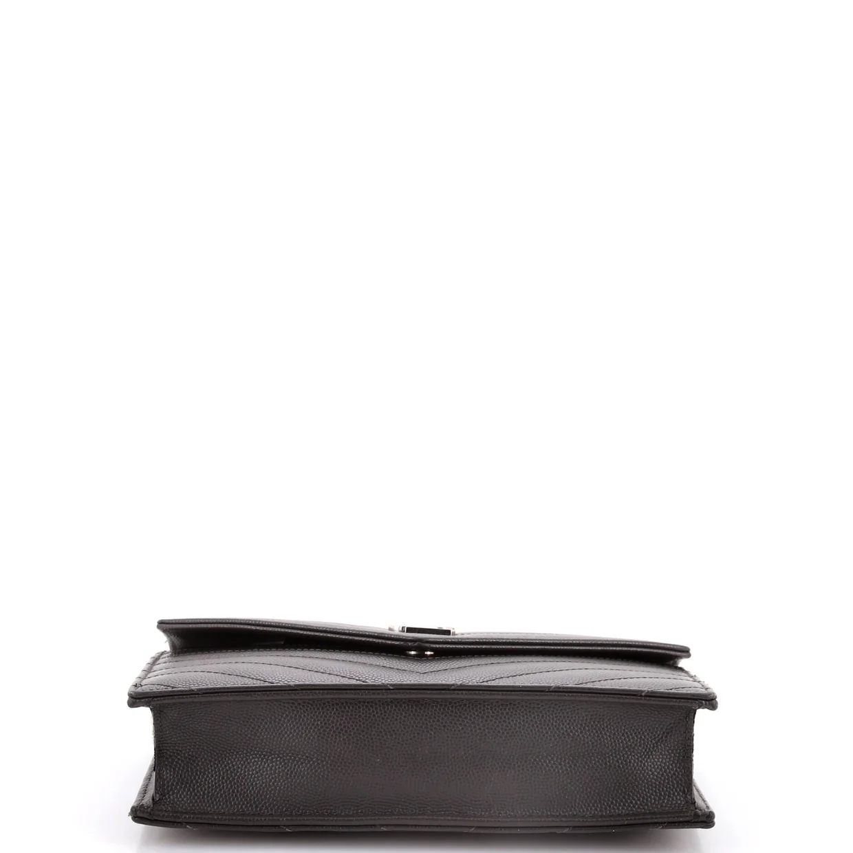 Classic Monogram Wallet on Chain Matelasse Chevron Leather Small - Deep Luxury