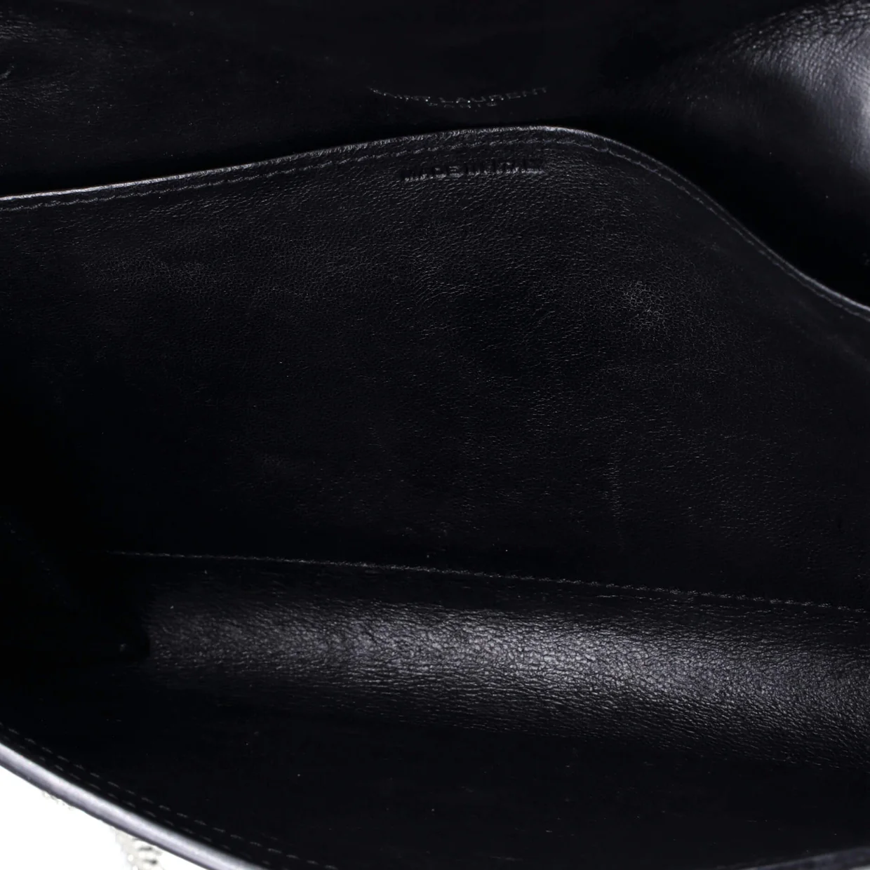 Uptown Chain Wallet Crocodile Embossed Leather - Deep Luxury