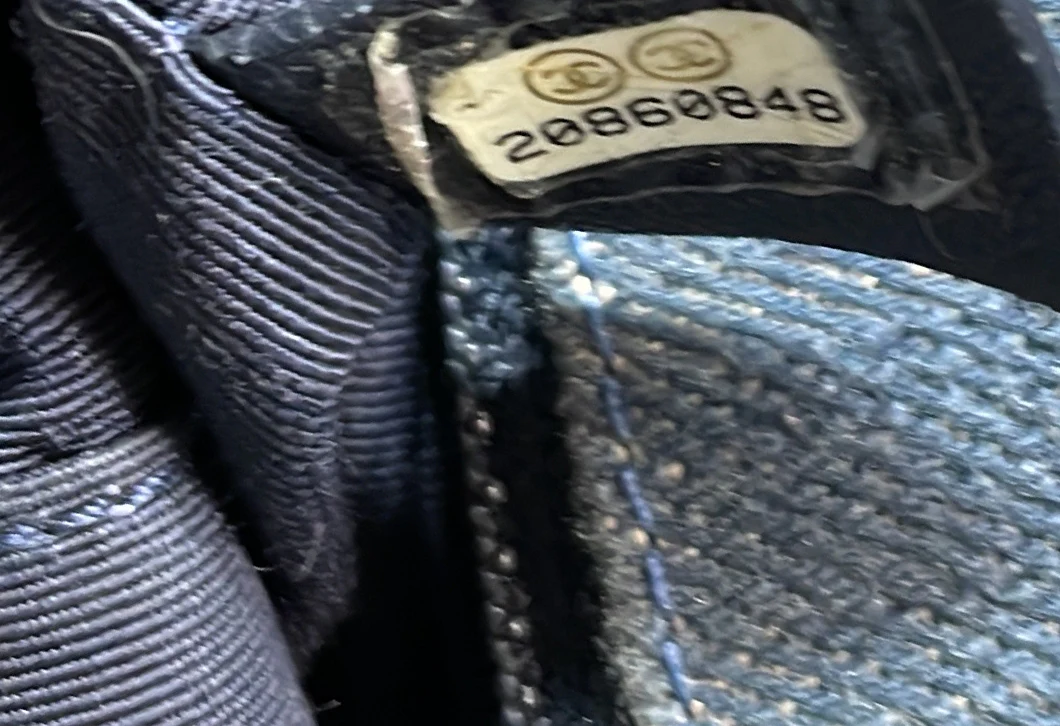 Boy Flap Bag Chevron Denim New Medium - Deep Luxury