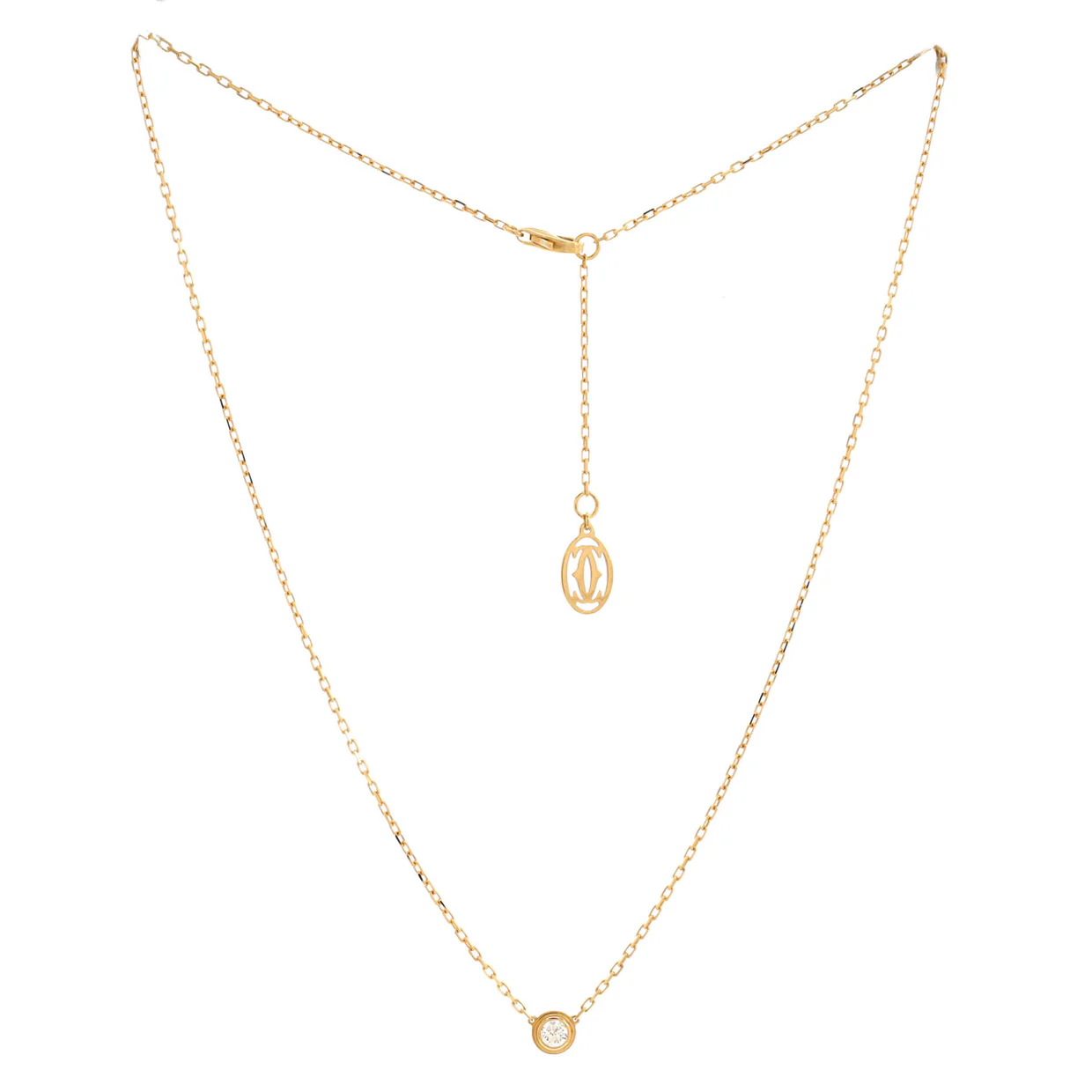 D'Amour Pendant Necklace 18K Yellow Gold with Diamond Large - Deep Luxury