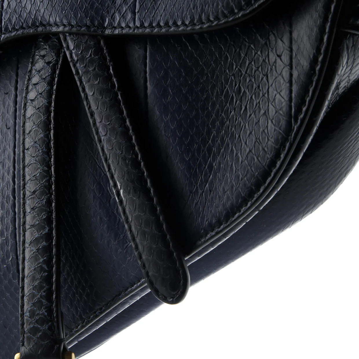 Saddle Handbag Python Medium - Deep Luxury