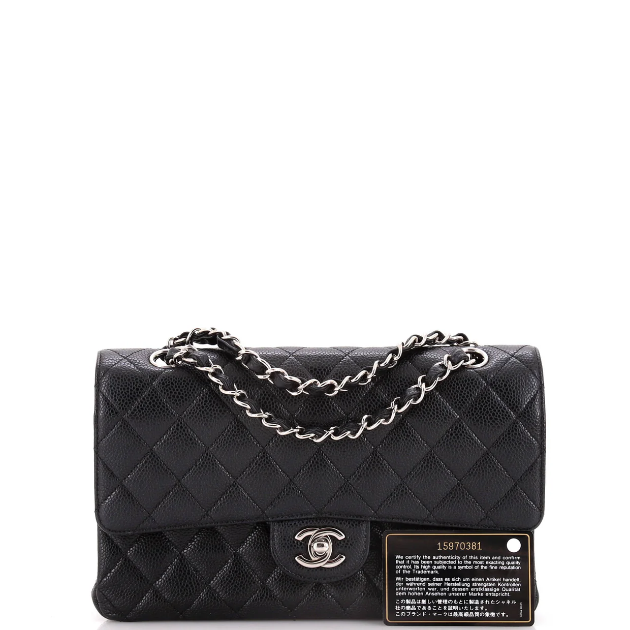 Vintage Classic Double Flap Bag Quilted Caviar Medium - Deep Luxury