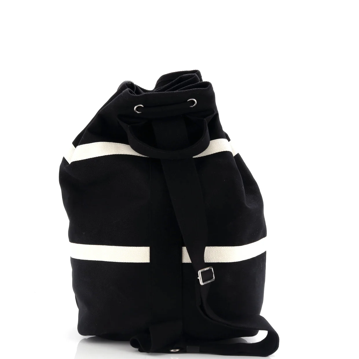 Rive Gauche Drawstring Sling Bag Embroidered Canvas - Deep Luxury