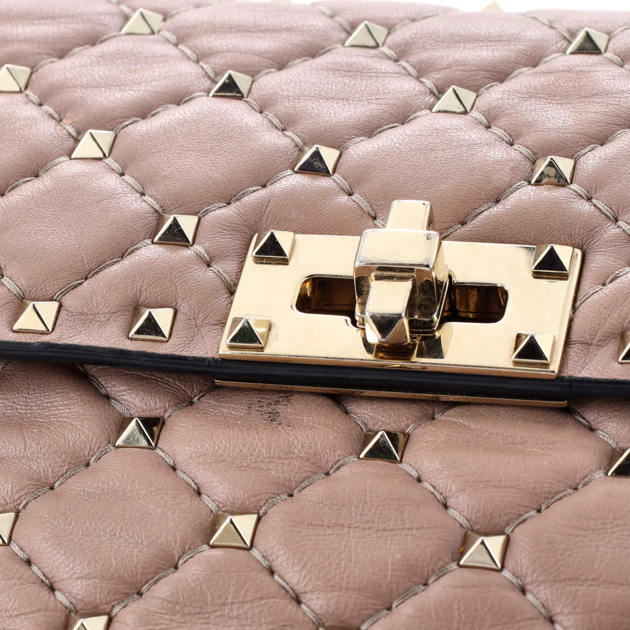 Rockstud Spike Flap Bag Quilted Leather Medium - Deep Luxury