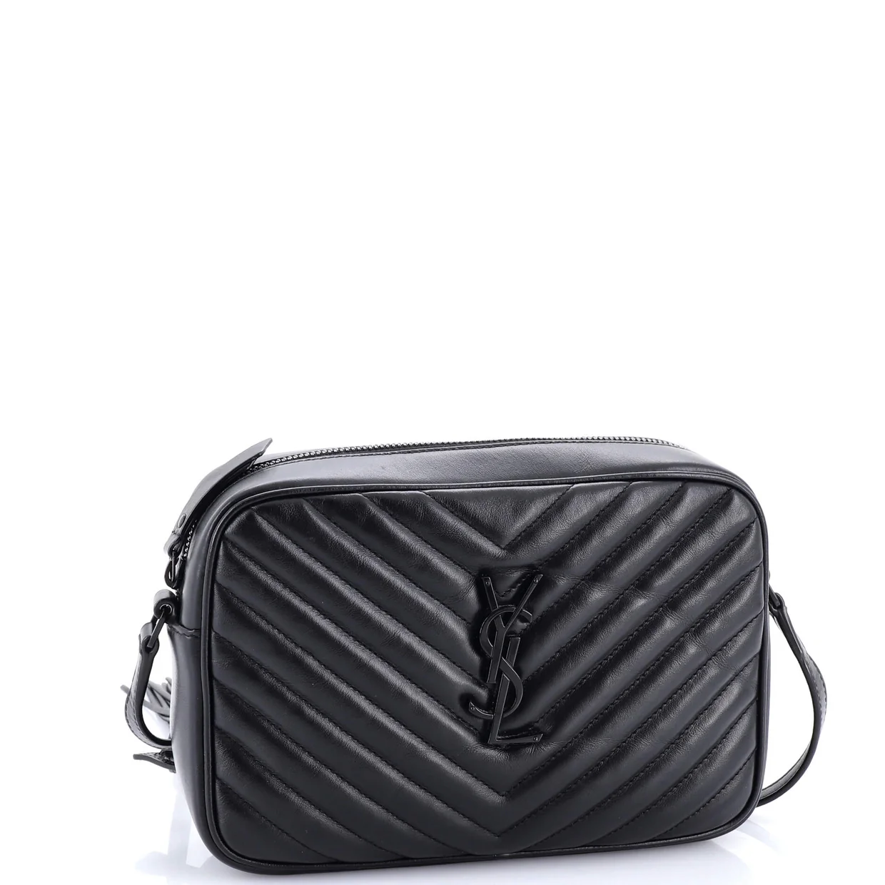 Lou Camera Bag Matelasse Chevron Leather Small - Deep Luxury