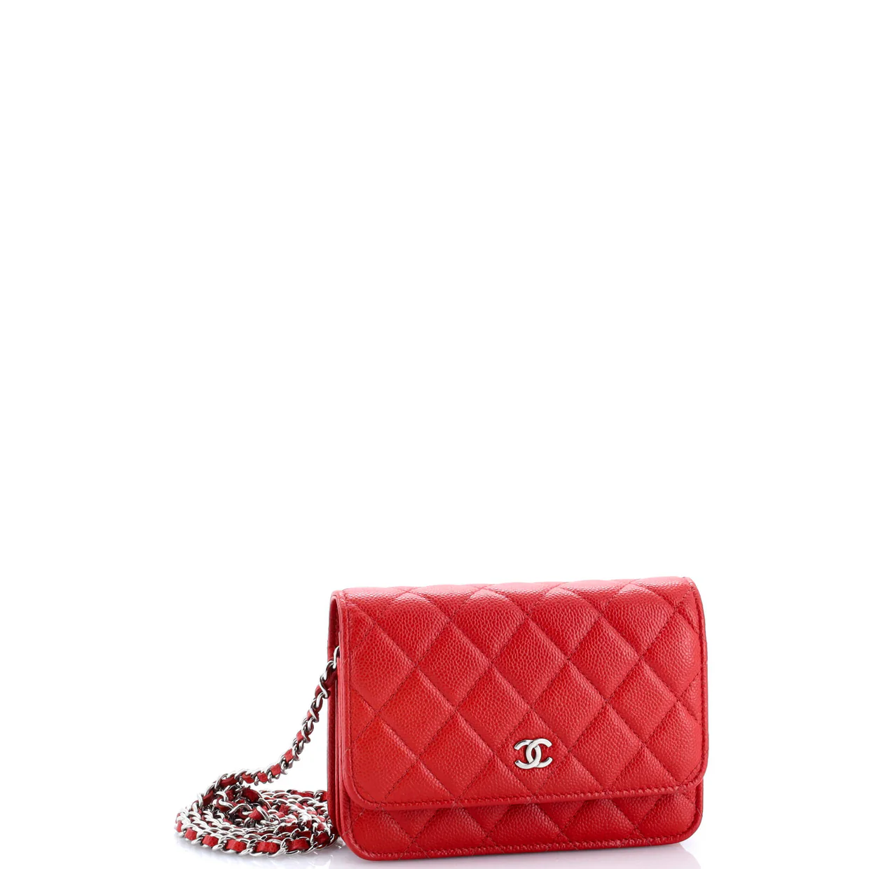 Wallet on Chain Quilted Caviar Mini - Deep Luxury