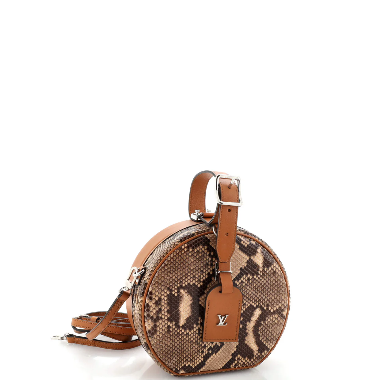 Petite Boite Chapeau Bag Leather and Python - Deep Luxury