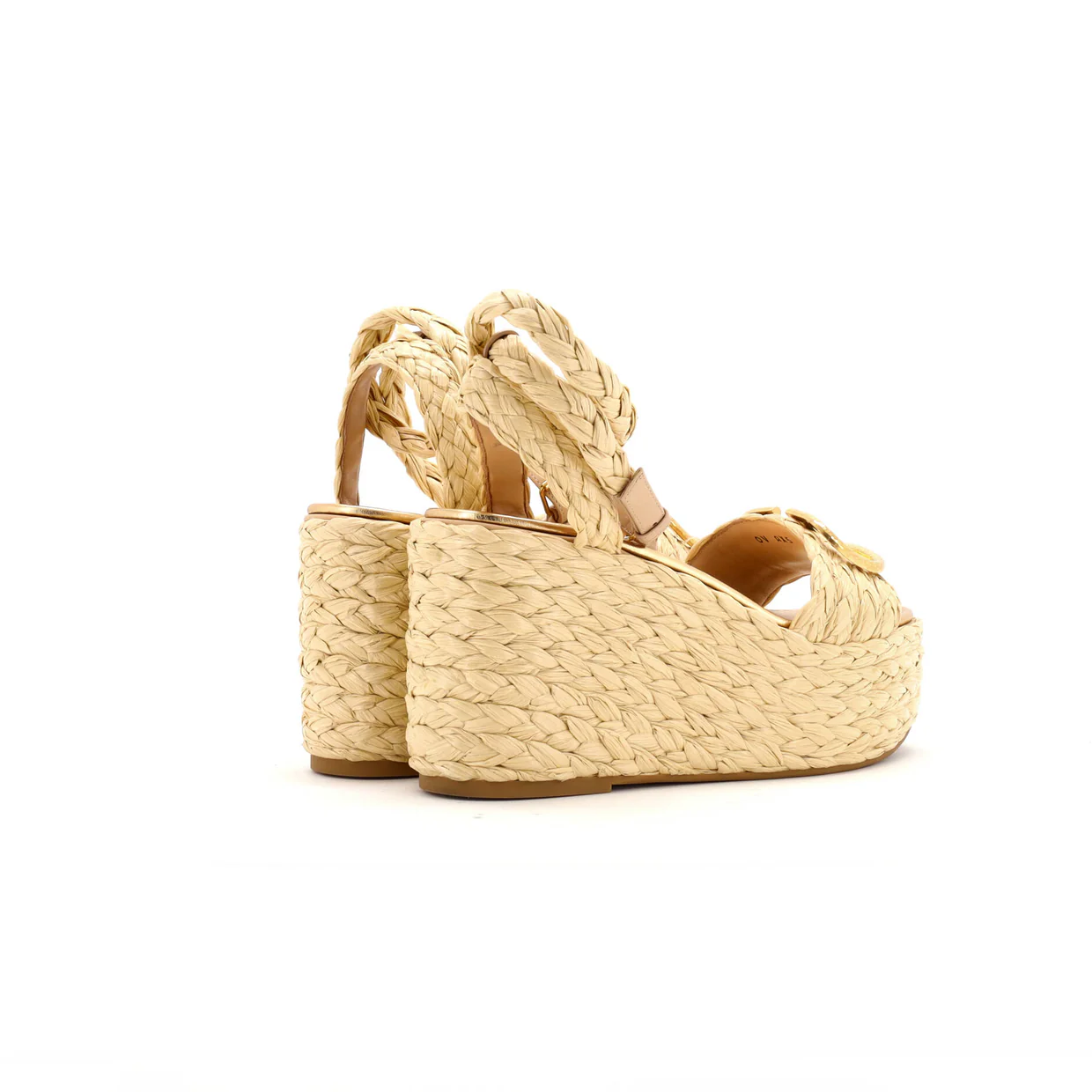 Women's VLogo Wedge Sandals Raffia - Deep Luxury
