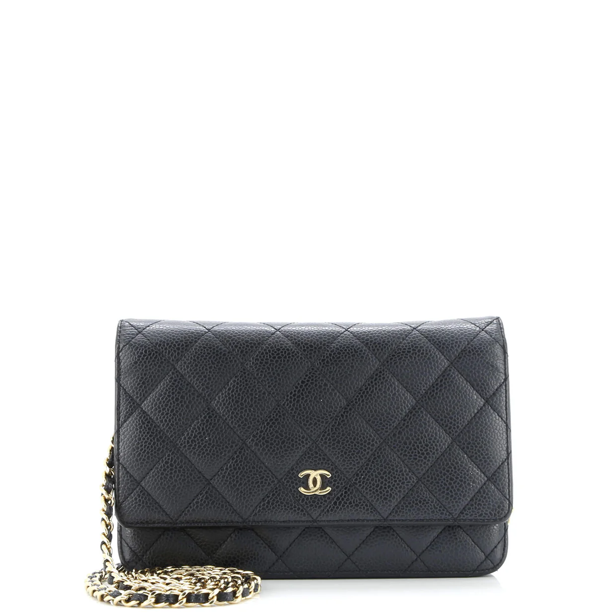 Wallet on Chain Quilted Caviar - Deep Luxury