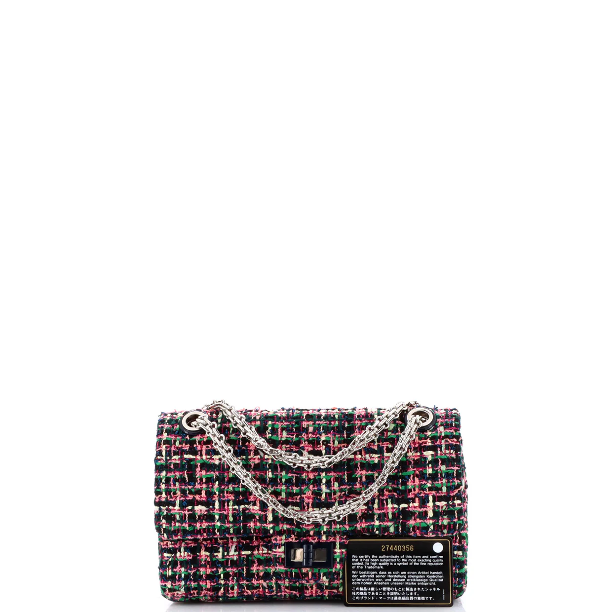 Reissue 2.55 Flap Bag Quilted Tweed with Resin Detail 225 - Deep Luxury