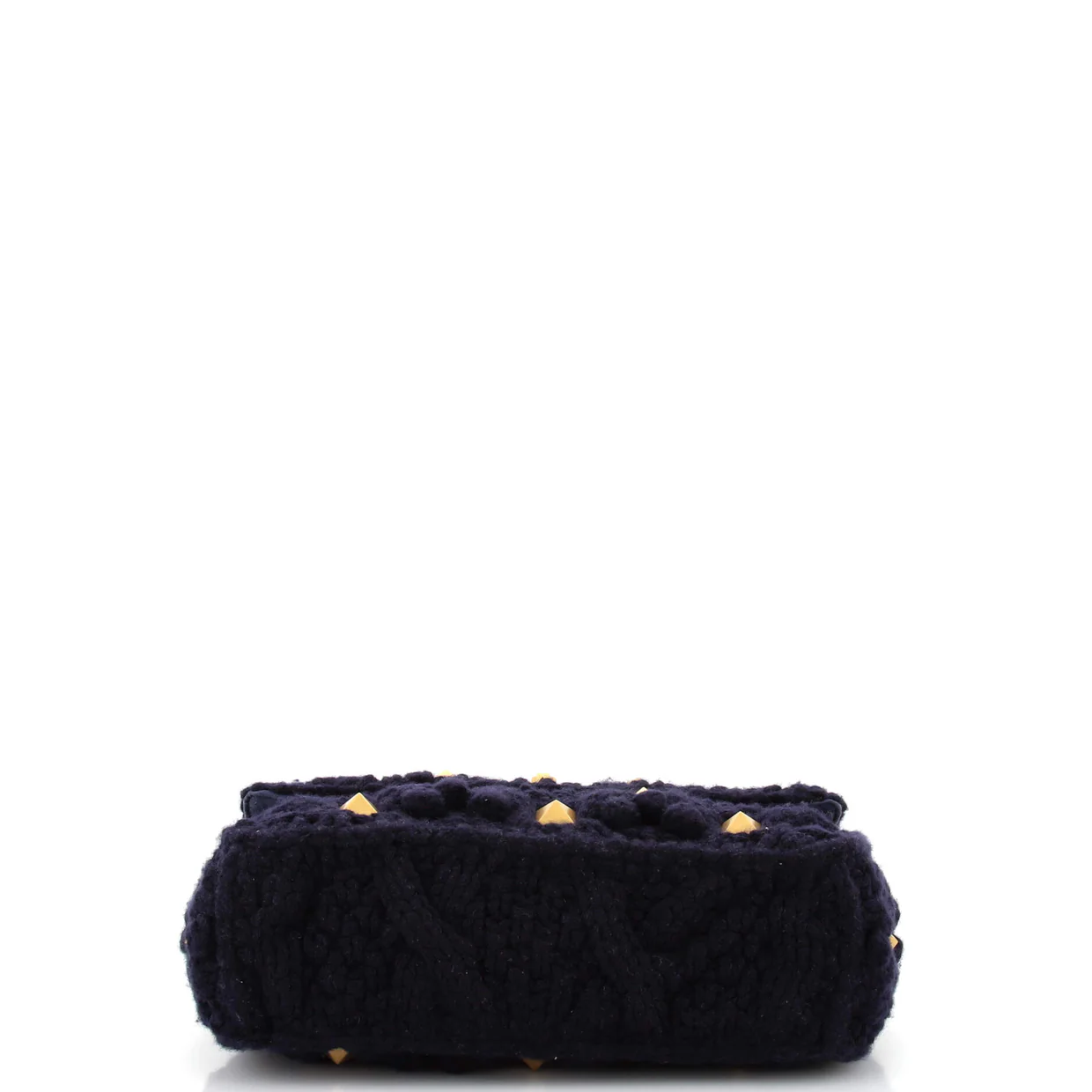Roman Stud Flap Bag Quilted Knit Large - Deep Luxury