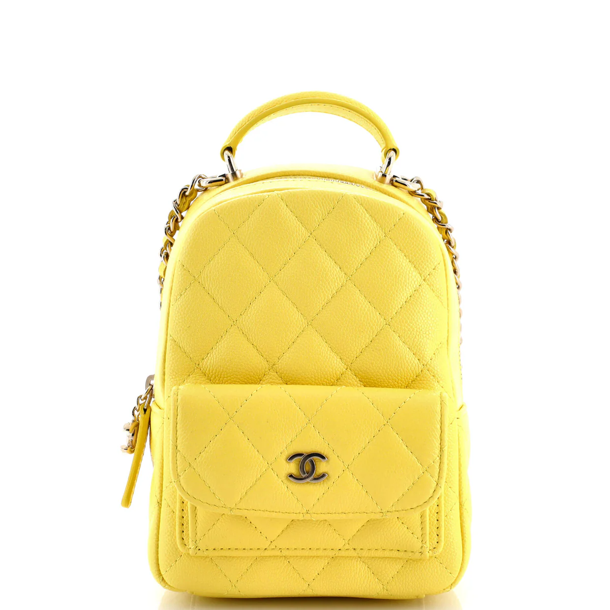 Classic CC Chain Pocket Backpack Quilted Caviar Mini - Deep Luxury