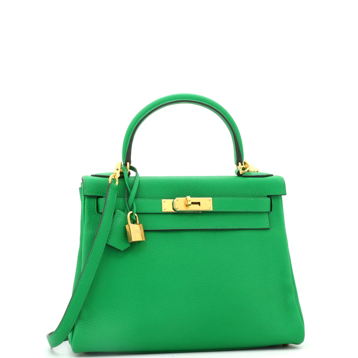 Kelly Handbag Bamboo Clemence with Gold Hardware 28 - Deep Luxury
