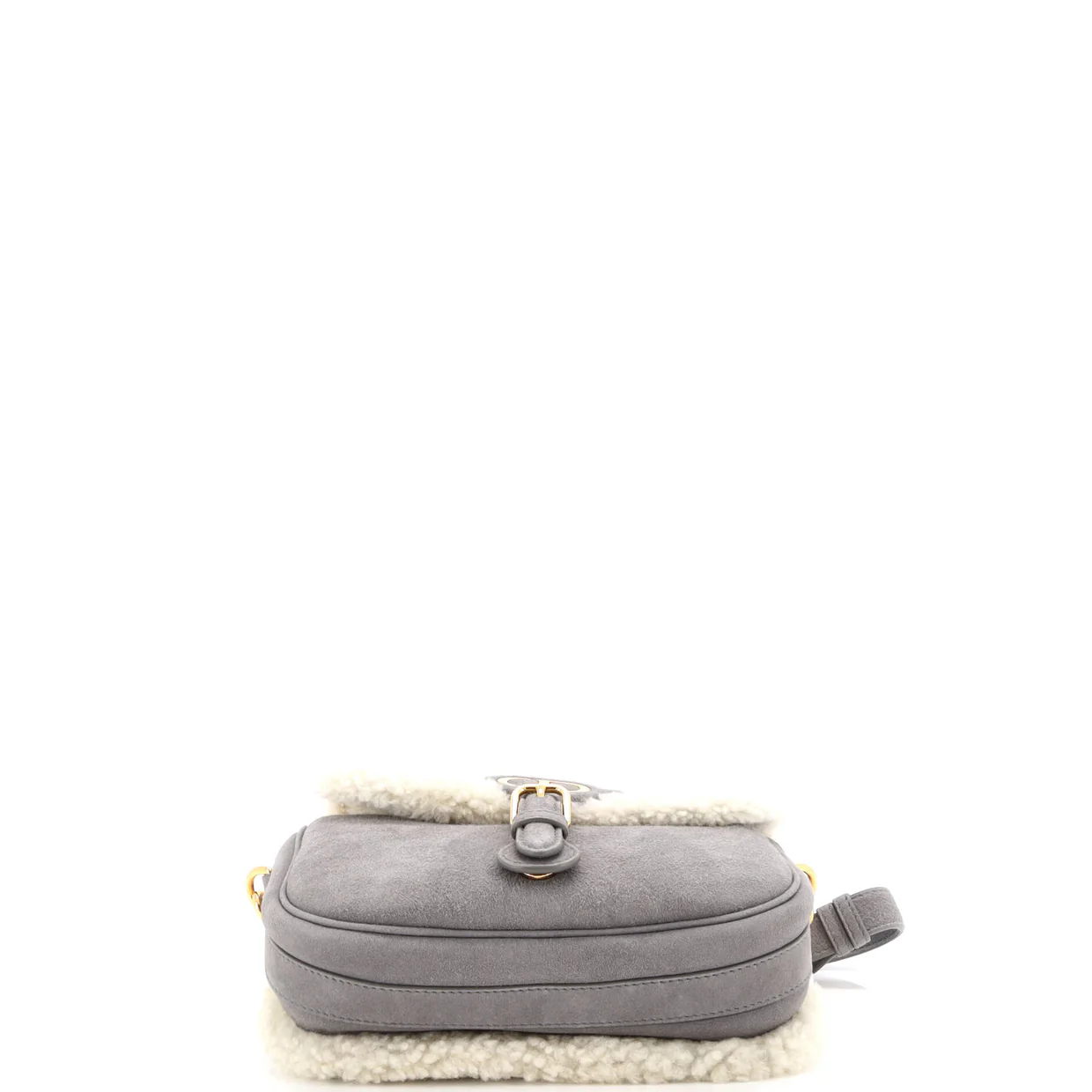 Bobby Flap Bag Shearling and Suede Medium - Deep Luxury