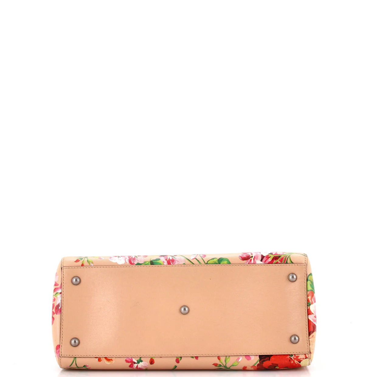 Bamboo Shopper Tote Blooms Print Leather Medium - Deep Luxury