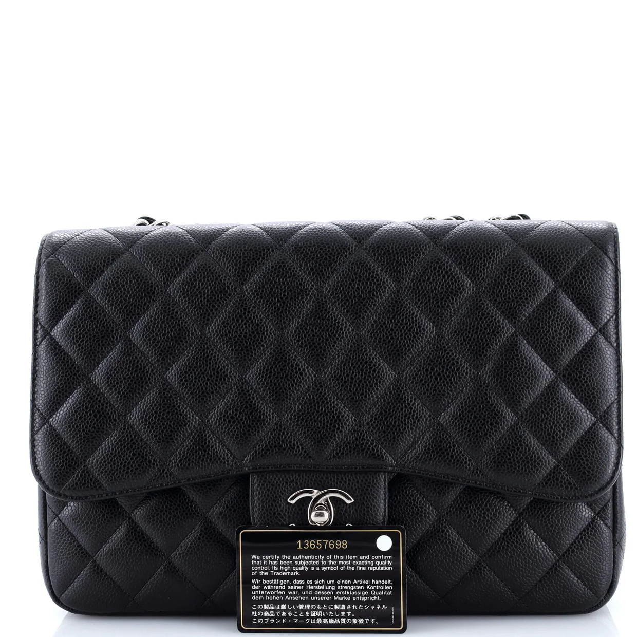 Vintage Classic Single Flap Bag Quilted Caviar Jumbo - Deep Luxury