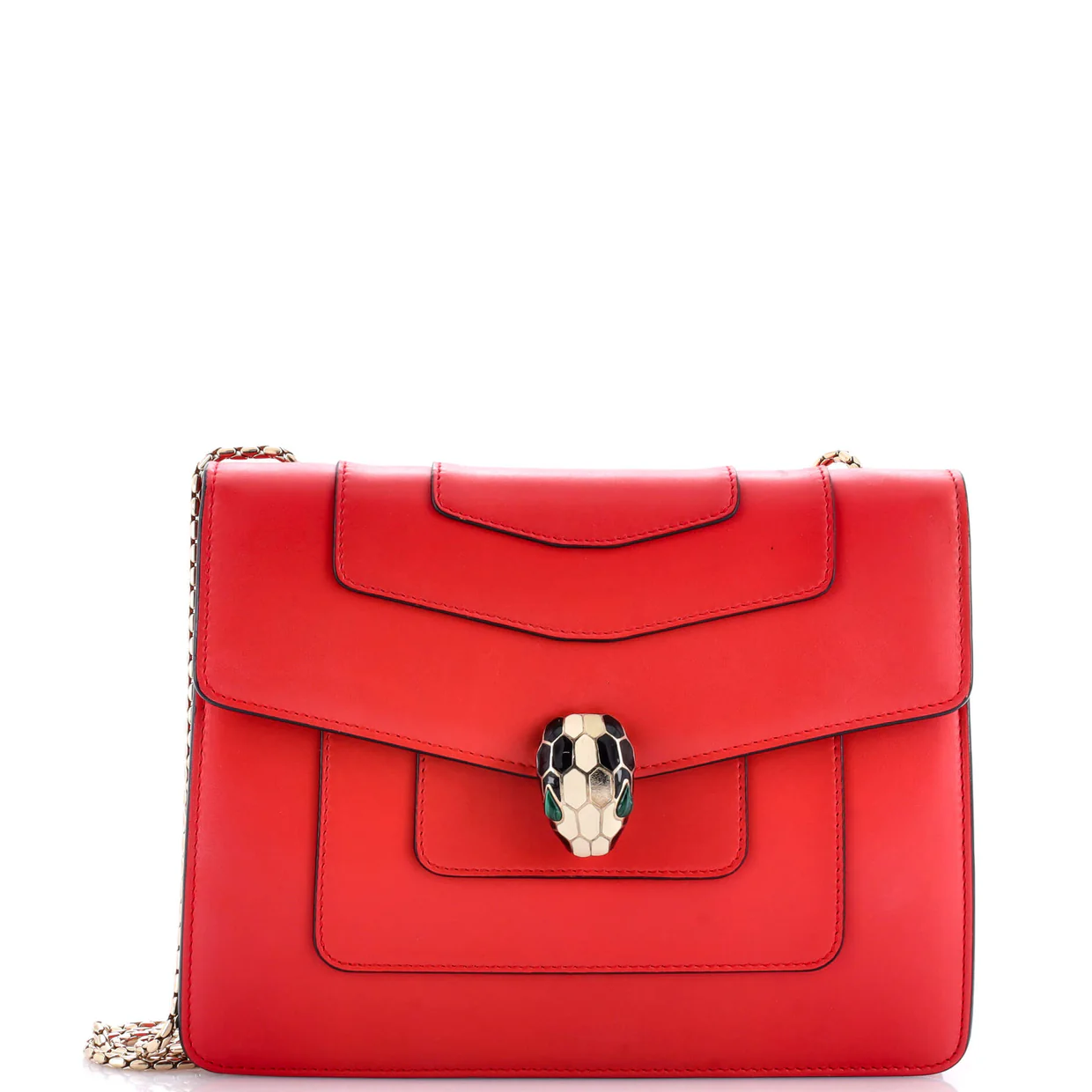 Serpenti Forever Square Shoulder Bag Leather Medium - Deep Luxury