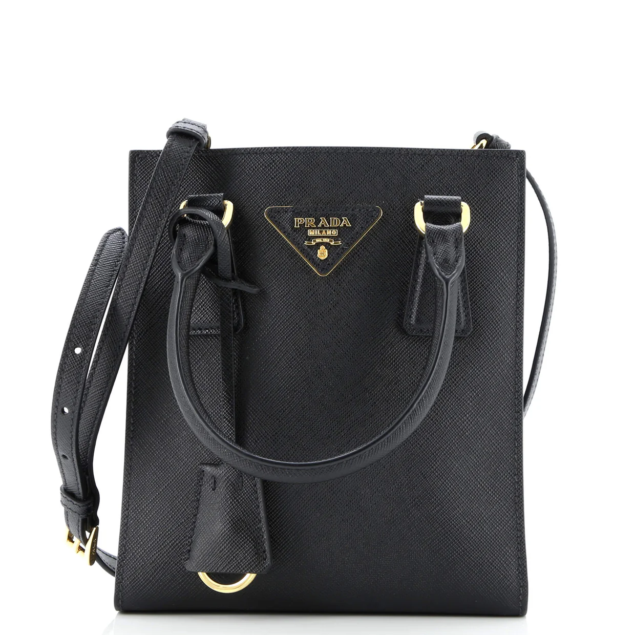 Convertible Open Tote Saffiano Leather Mini - Deep Luxury