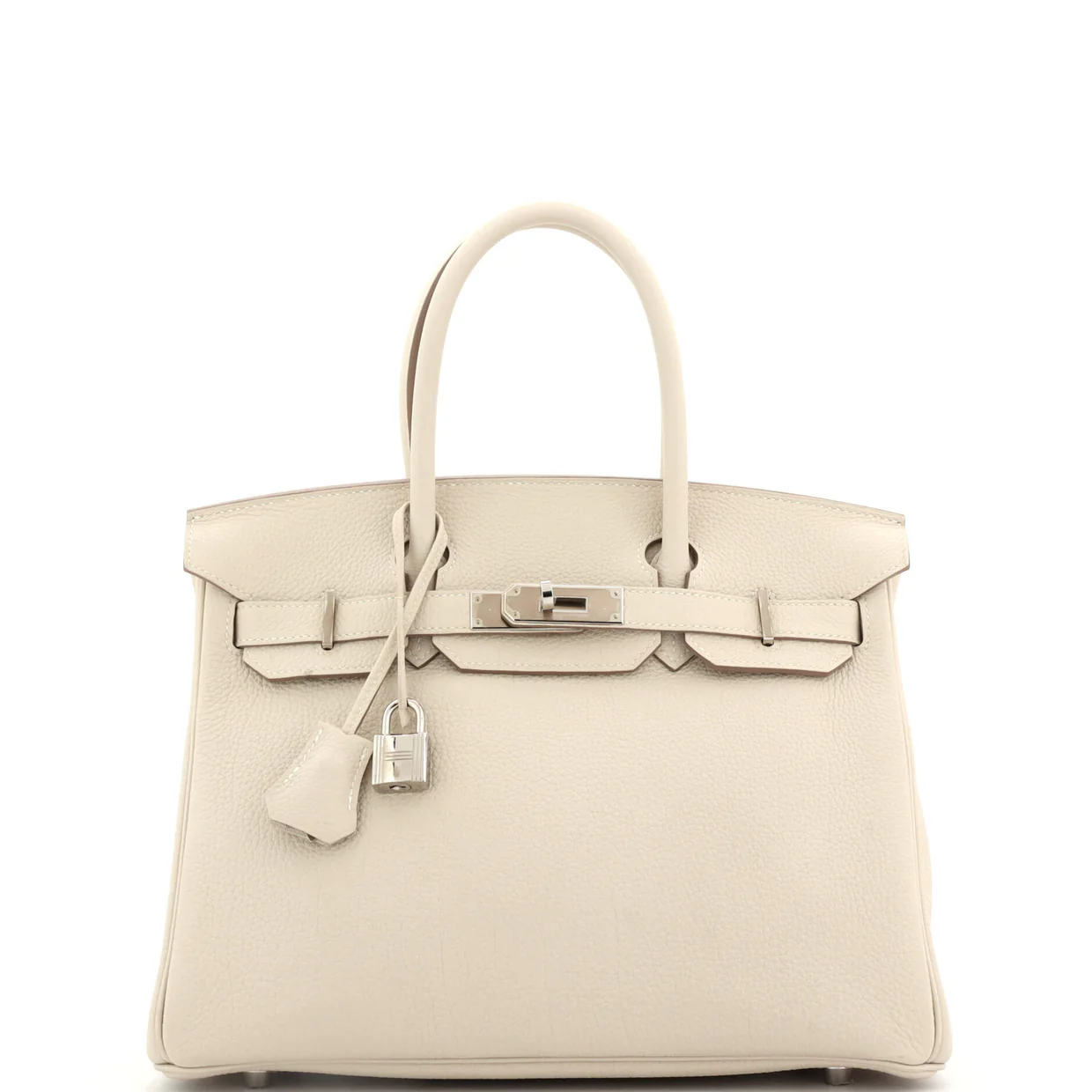 Birkin Handbag Light Togo with Palladium Hardware 30 - Deep Luxury