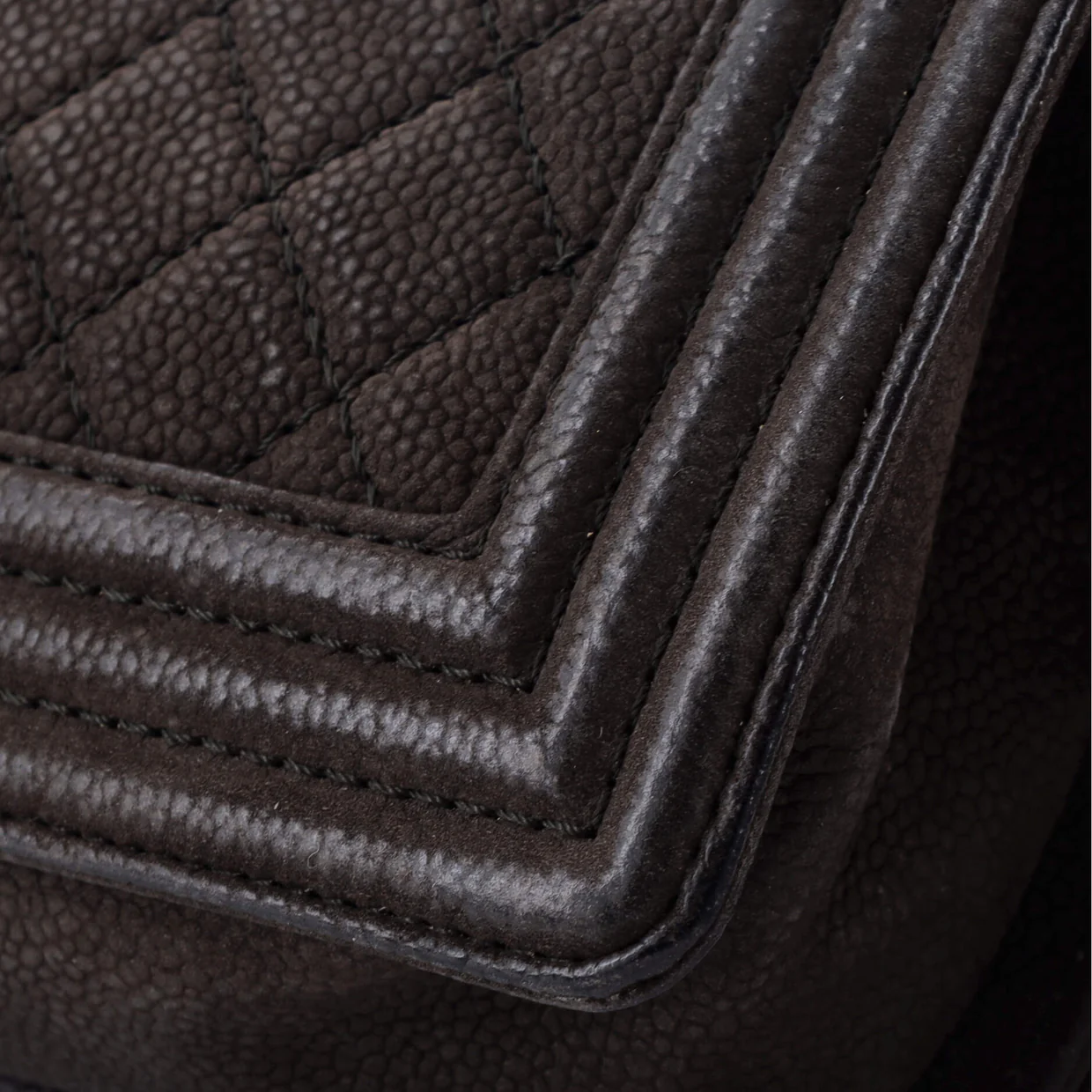 Boy Flap Bag Quilted Matte Caviar Small - Deep Luxury